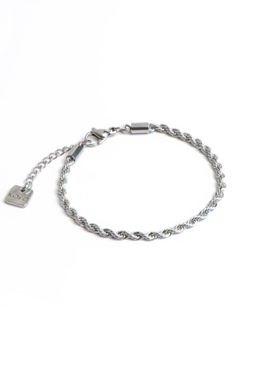 Bracelet avec petites mailles tournées Blanche 1 Collection de Noël 2022 Kara Bijoux